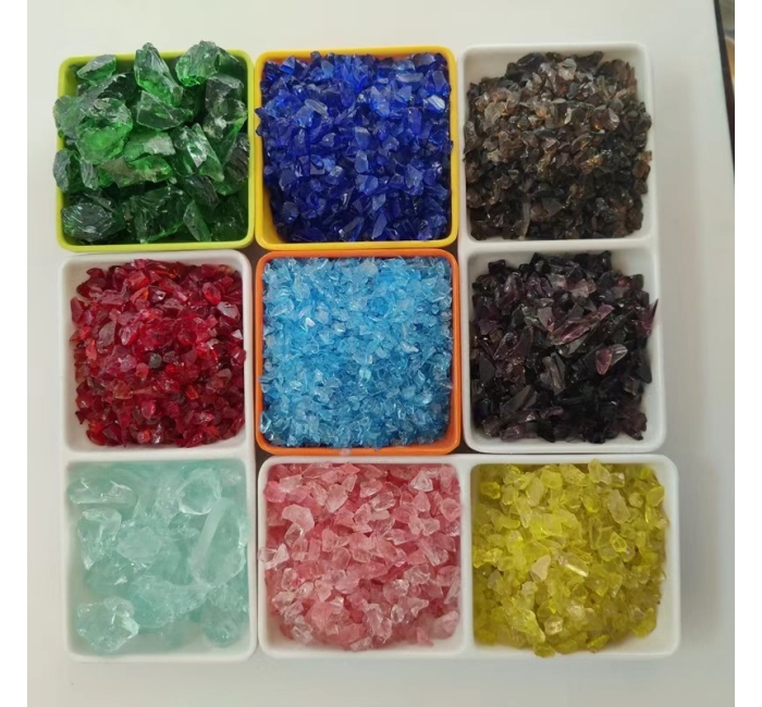 Coloured glass stone